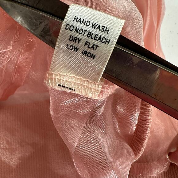 Womens‎ Pink Sheer Jacket Size S Full Zip Fairy Balletcore Delicate Feminine - Picture 5 of 8